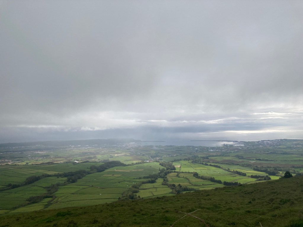 View on Praia da Vitoria from Serra de Cume

